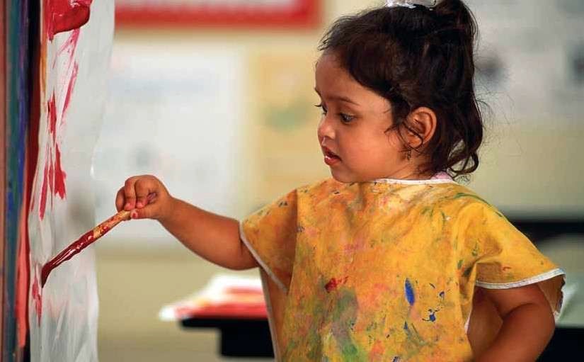 child painting