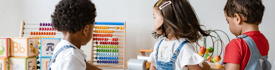 Kids playing with toys