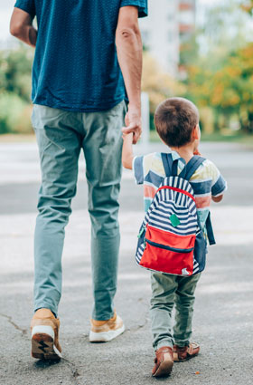 Walking with child