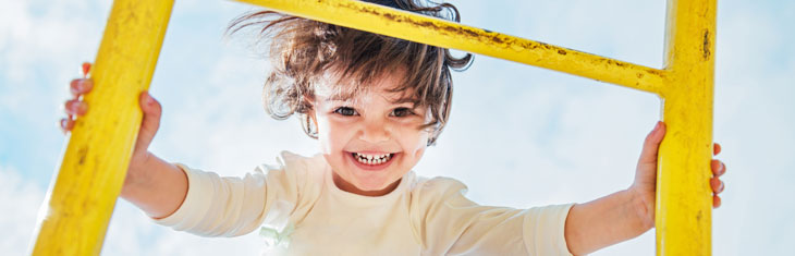 Child playing outside