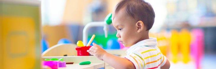 Toddler playing