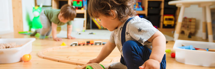 Kids playing at daycare