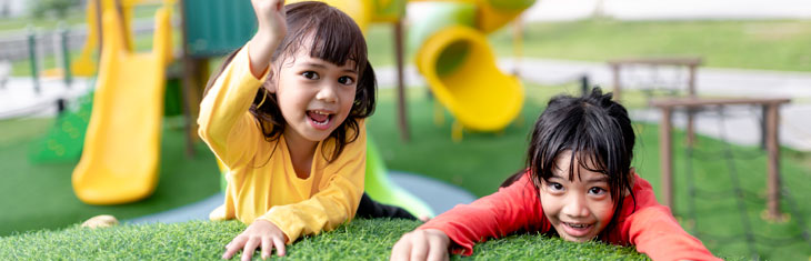 Kids playing outside